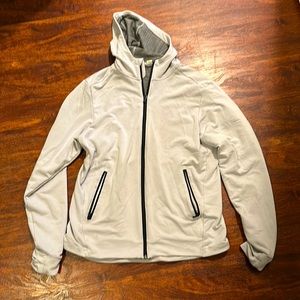 Men’s grey old navy go-dry hooded sweatshirt. Medium.